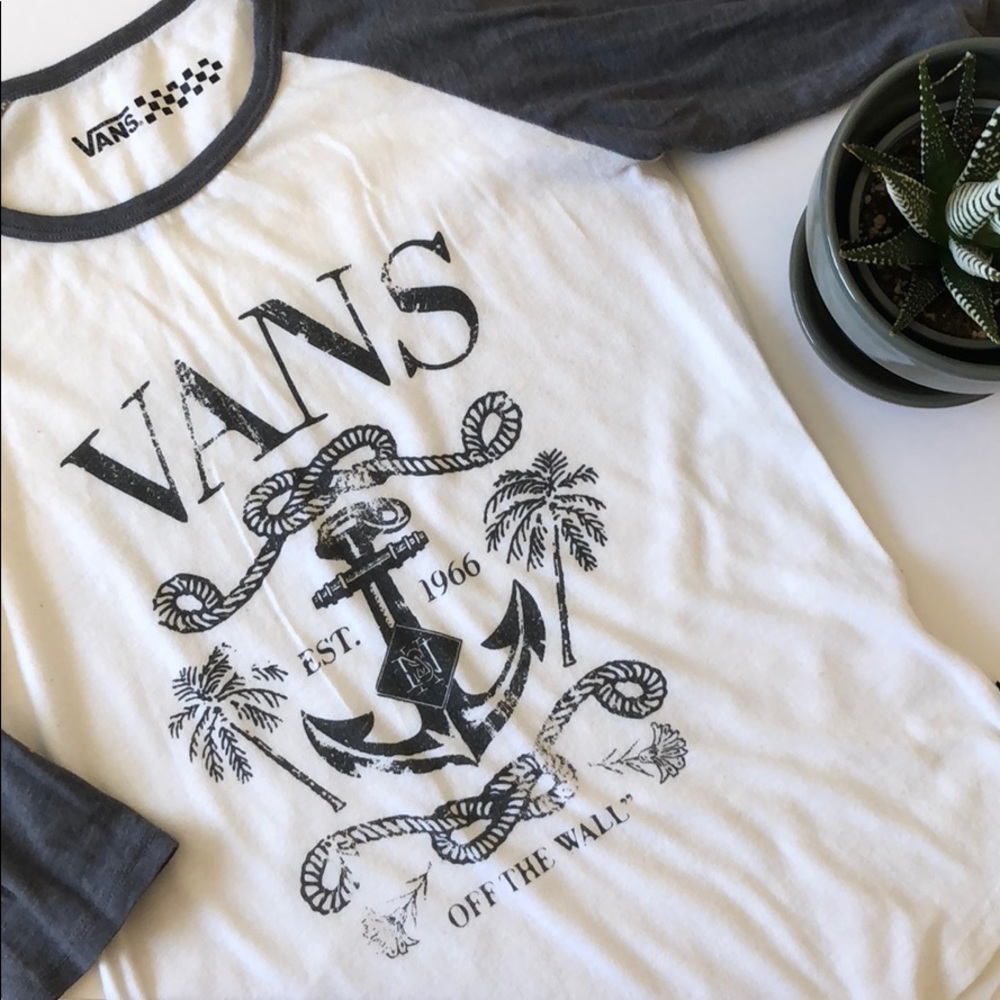 Vans off the wall baseball t shirt